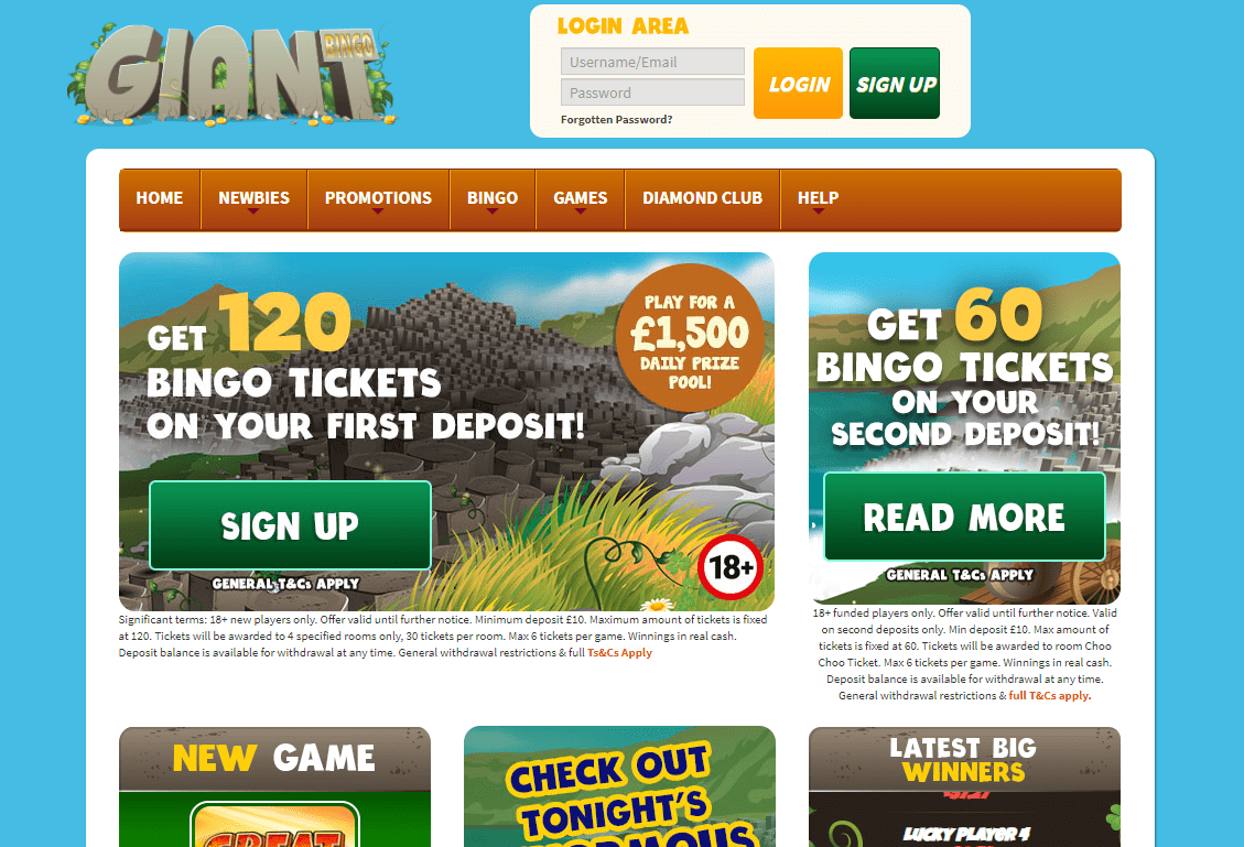 Giant Bingo Screenshot