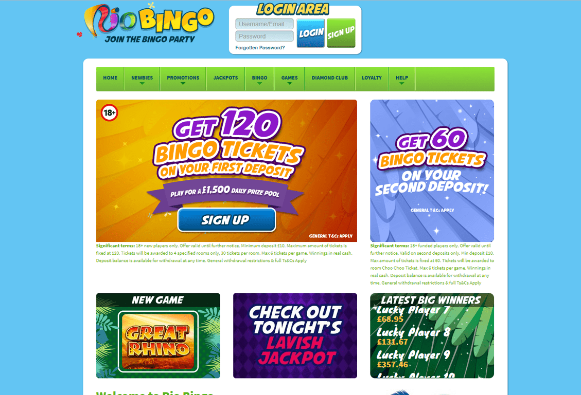 Rio Bingo Screenshot